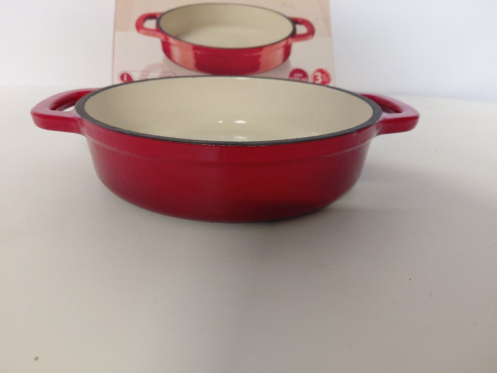 Żeliwne naczynie / kociołek / foremka Ernesto Cast Iron Casserole 600 ml (czerwona)