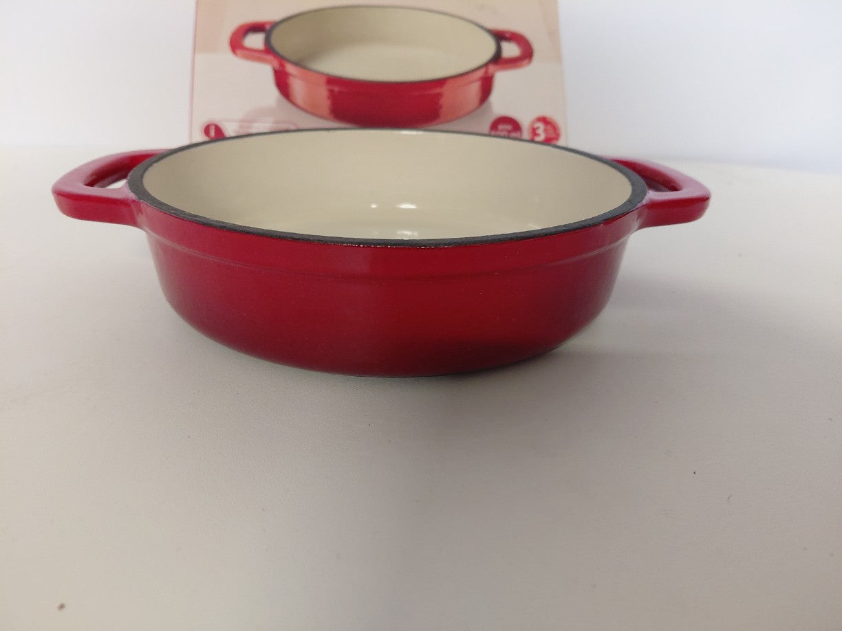 Żeliwne naczynie / kociołek / foremka Ernesto Cast Iron Casserole 600 ml (czerwona)