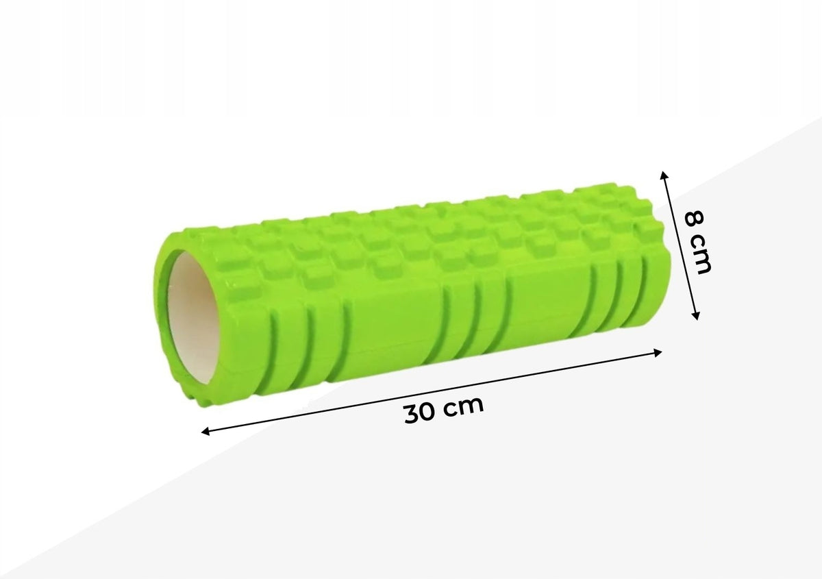 Wałek Roller do ćwiczeń i masażu jogi fitness, zielony