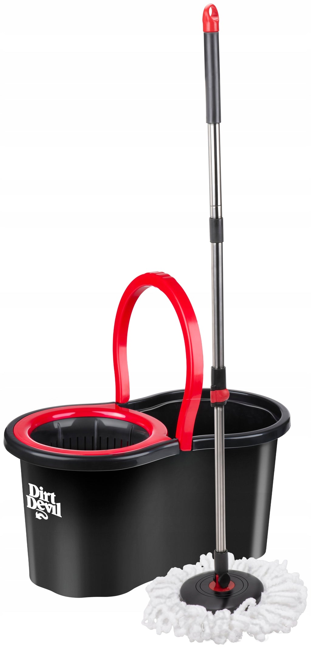 MOP OBROTOWY DIRT DEVIL ZESTAW WIADRO 16L WYŻYMACZKA 360 KIJ TELESKOPOWY
