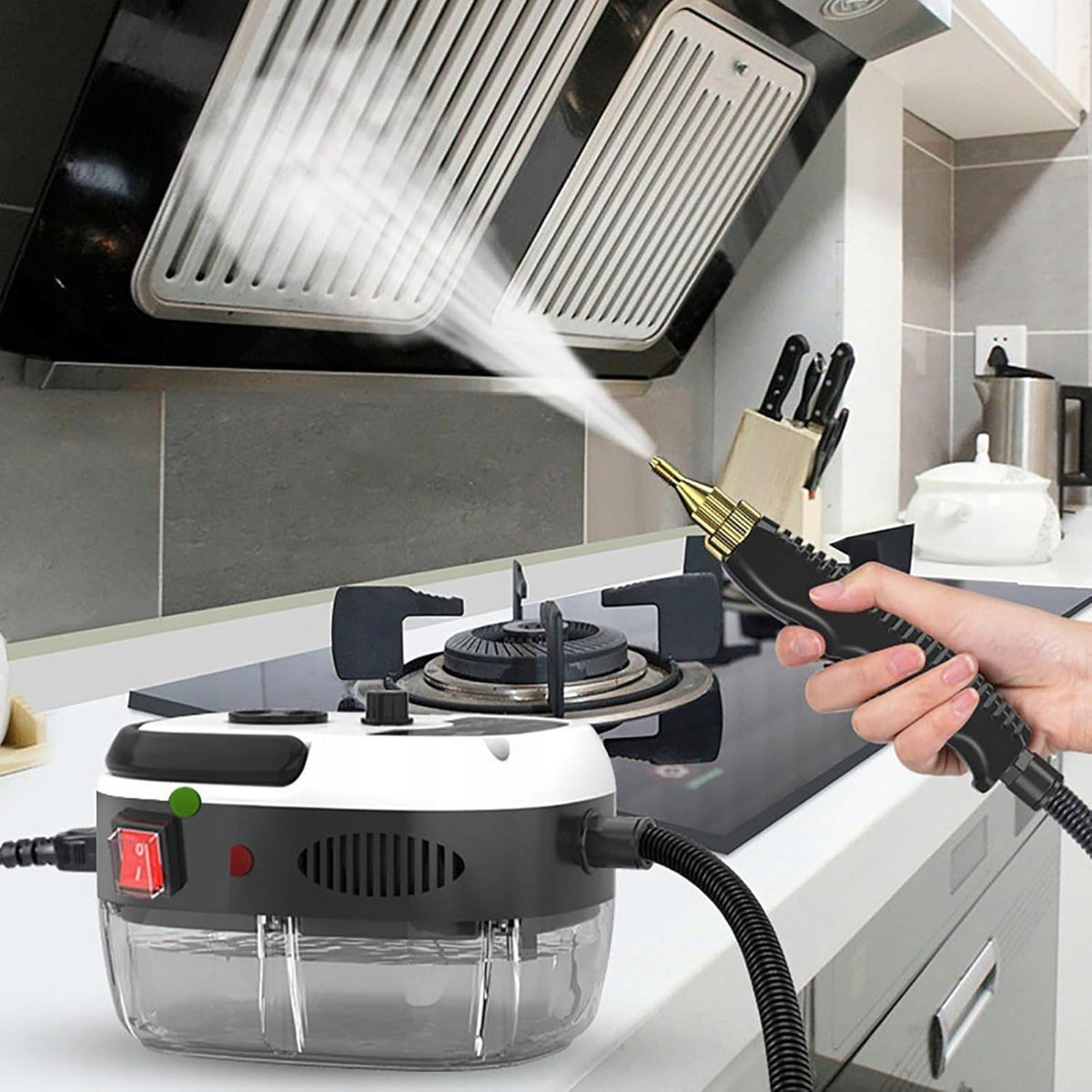 Myjka parowa VYZIO 1600 W, 1,6 l – miedziano-czarna