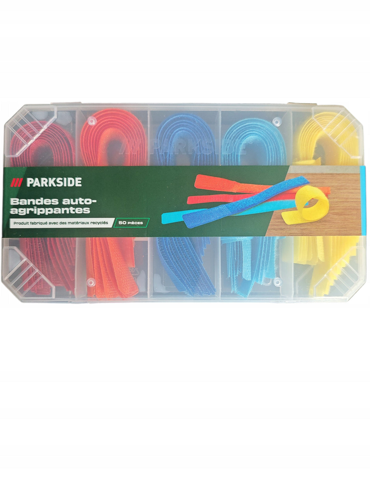 D14 PARKSIDE Zestaw pasków rzepowych taśmy 5 kolorów 50szt