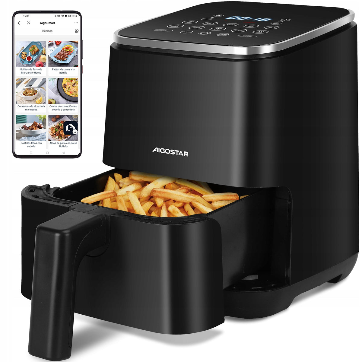 Frytkownica beztłuszczowa Aigostar B30202J4W 1200 W 2 l