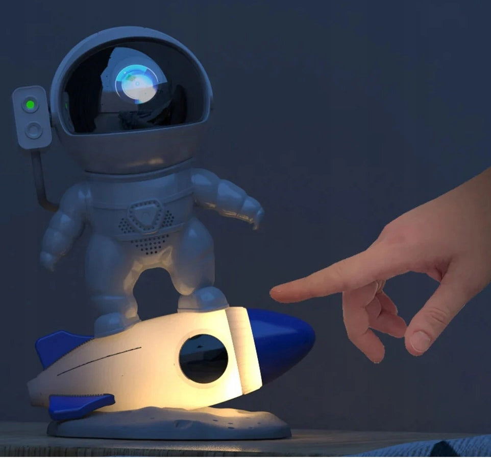 PROJEKTOR RZUTNIK GWIAZD ASTRONAUTA ROCKET BLUETOOTH GŁOŚNIK PILOT SMART