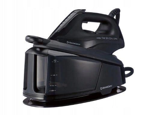 SILVERCREST SDSB 2400 A1 Duża nowoczesna mocna stacja parowa 2400 W czarna