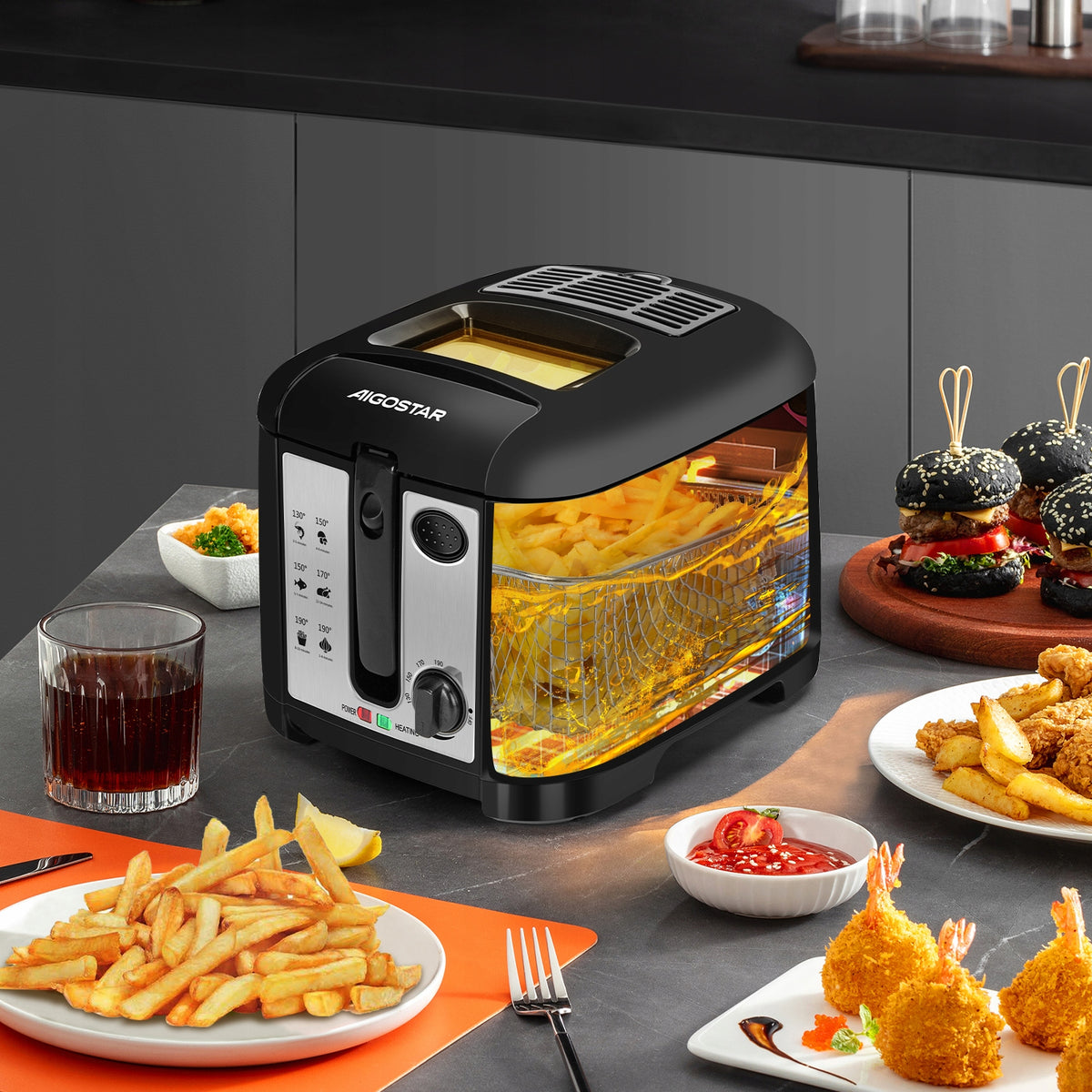 Frytkownica tradycyjna Aigostar 300004ZST 1650 W 2,5 l