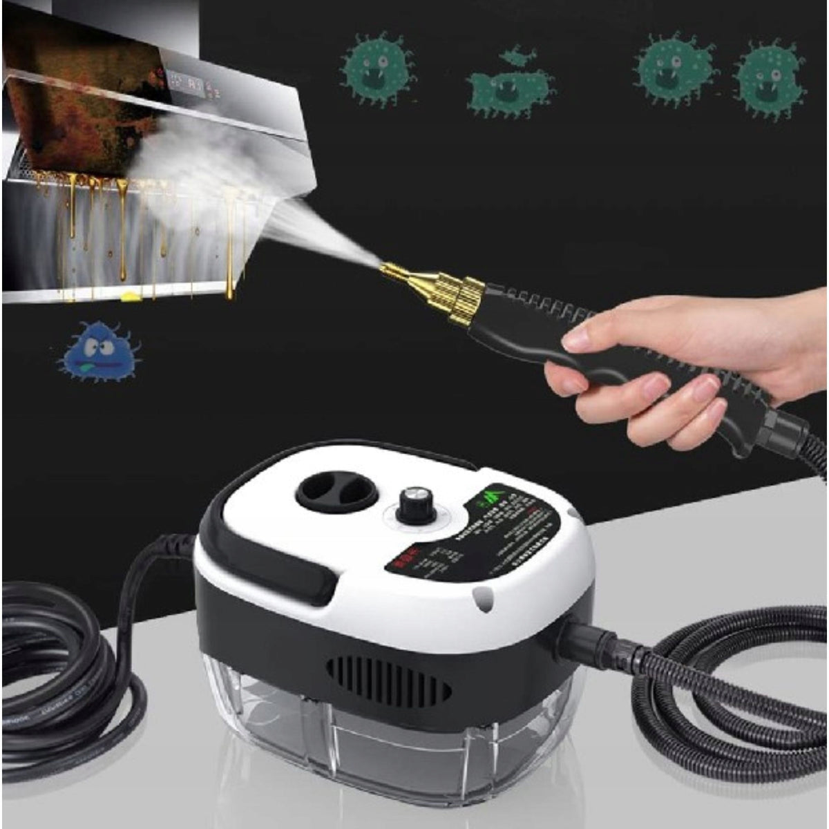 Myjka parowa VYZIO 1600 W, 1,6 l – miedziano-czarna