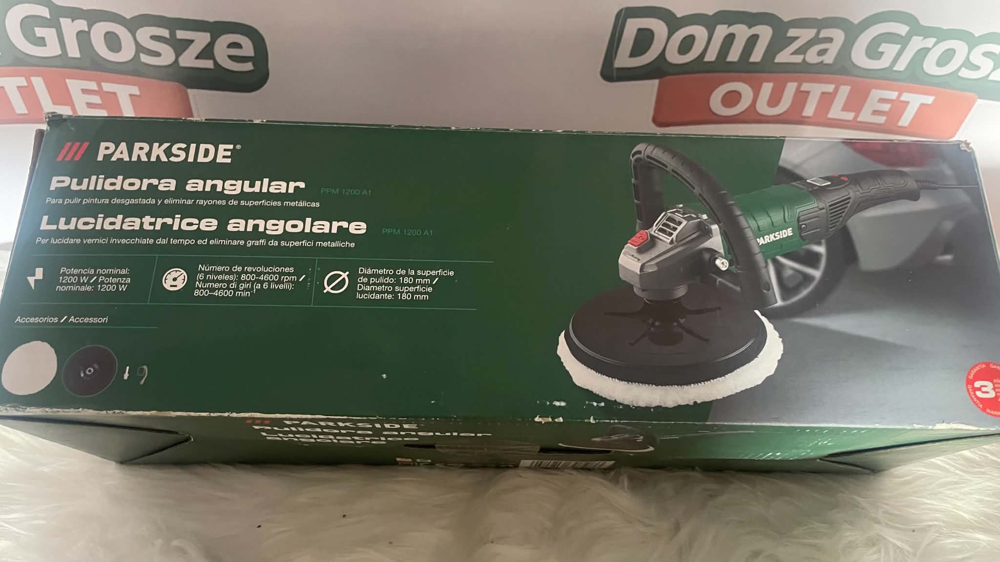 Parkside PPM 1200 A1 Polerka kątowa samochodowa 1200 W