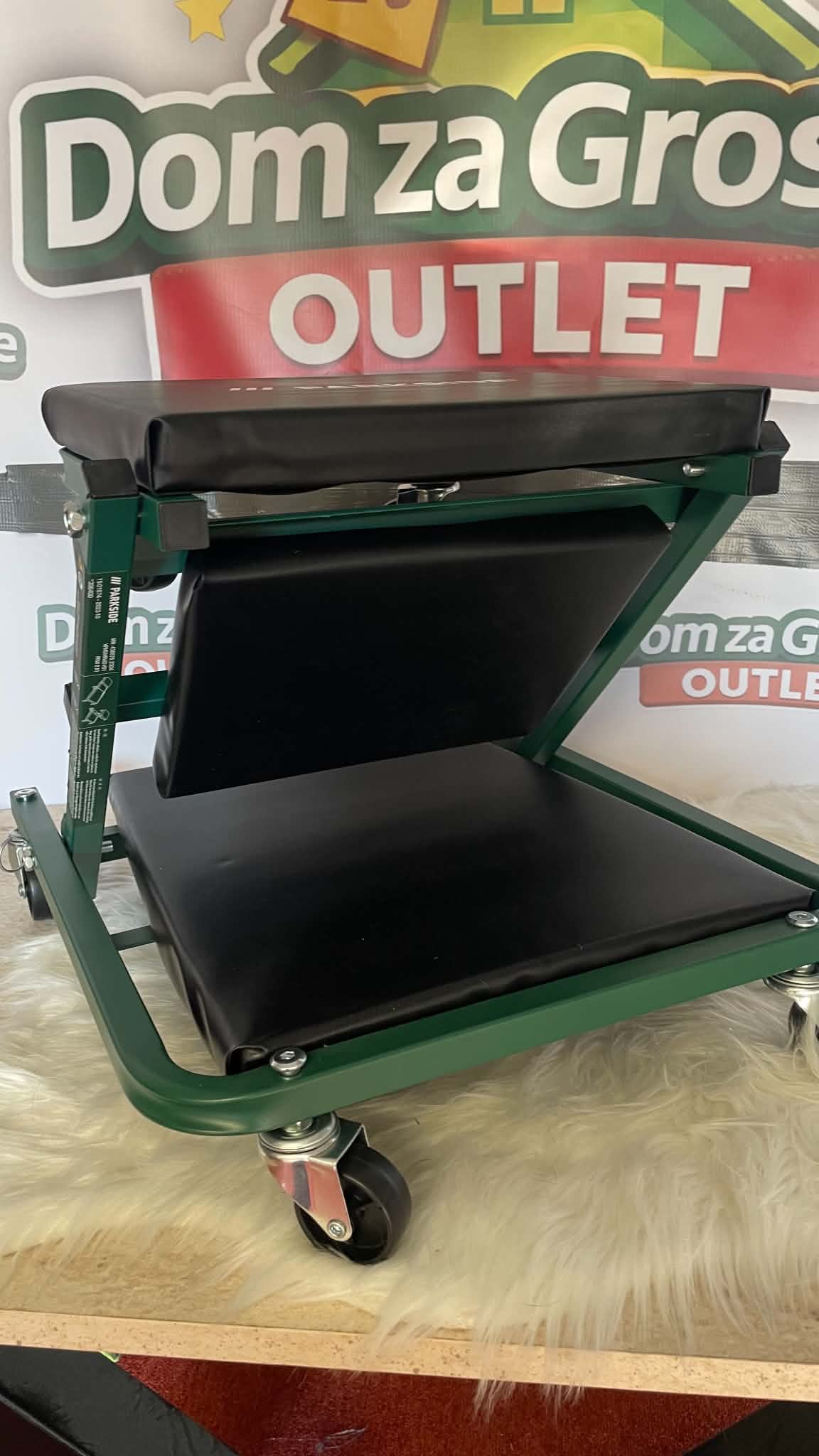 Parkside Wózek Montażowy + Taboret 2w1 PRW 2 A1 – do 150 kg, 4 koła