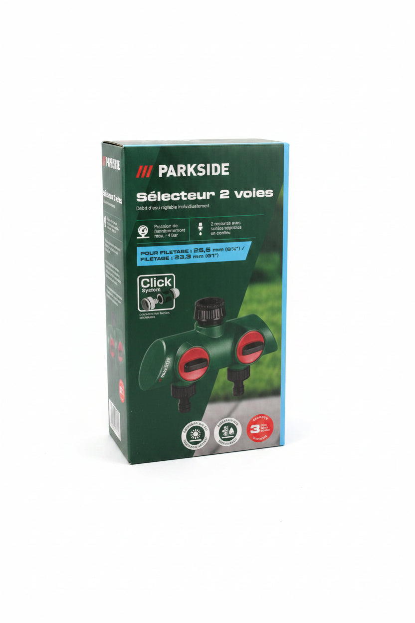 Parkside Rozdzielacz 2-Drożny do Węża Ogrodowego max. 4 bar