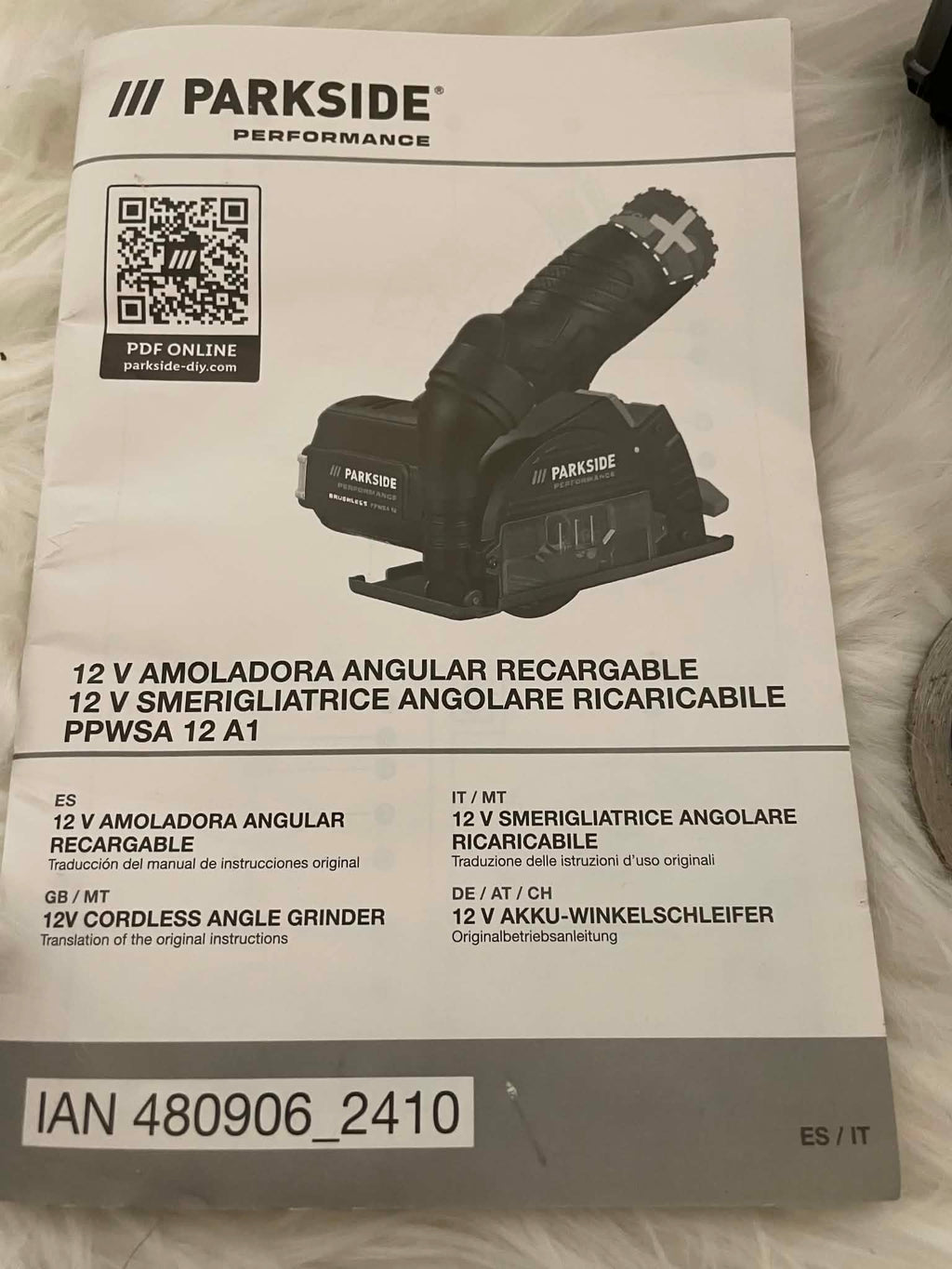 Parkside Performance PPWSA 12 A1 Szlifierka Kątowa Akumulatorowa 12V