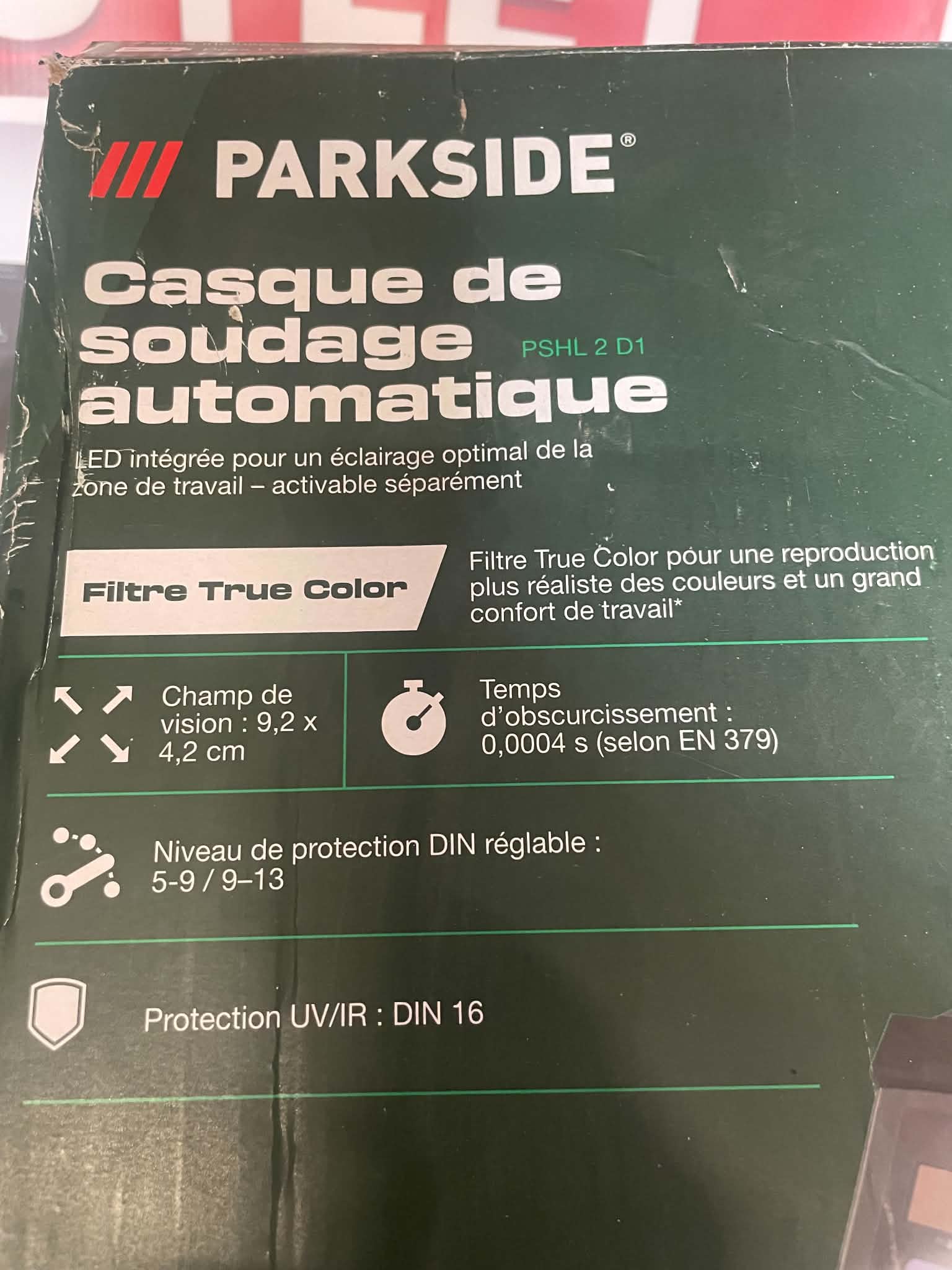 Parkside PSHL 2 D1 Automatyczna maska spawalnicza z filtrem True Color