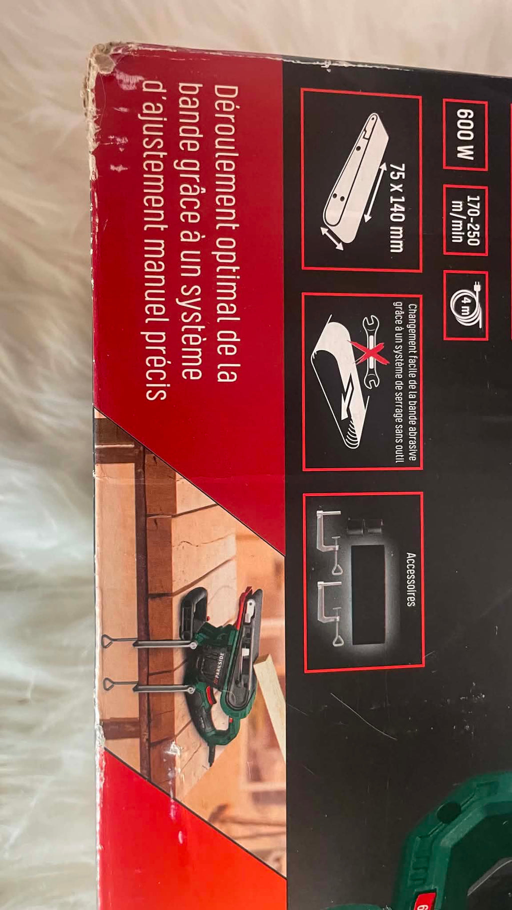Parkside Szlifierka Taśmowa PBSD 600 A1 | 600W | Taśma 75x457mm
