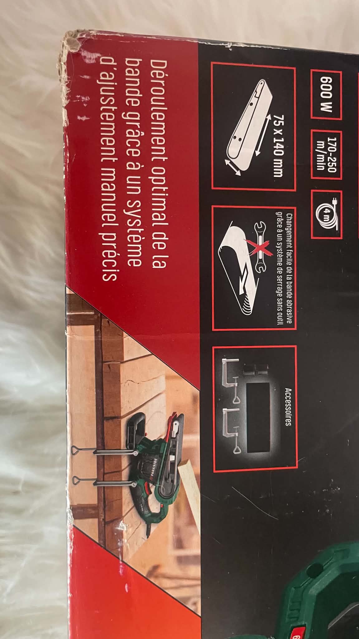 Parkside Szlifierka Taśmowa PBSD 600 A1 | 600W | Taśma 75x457mm