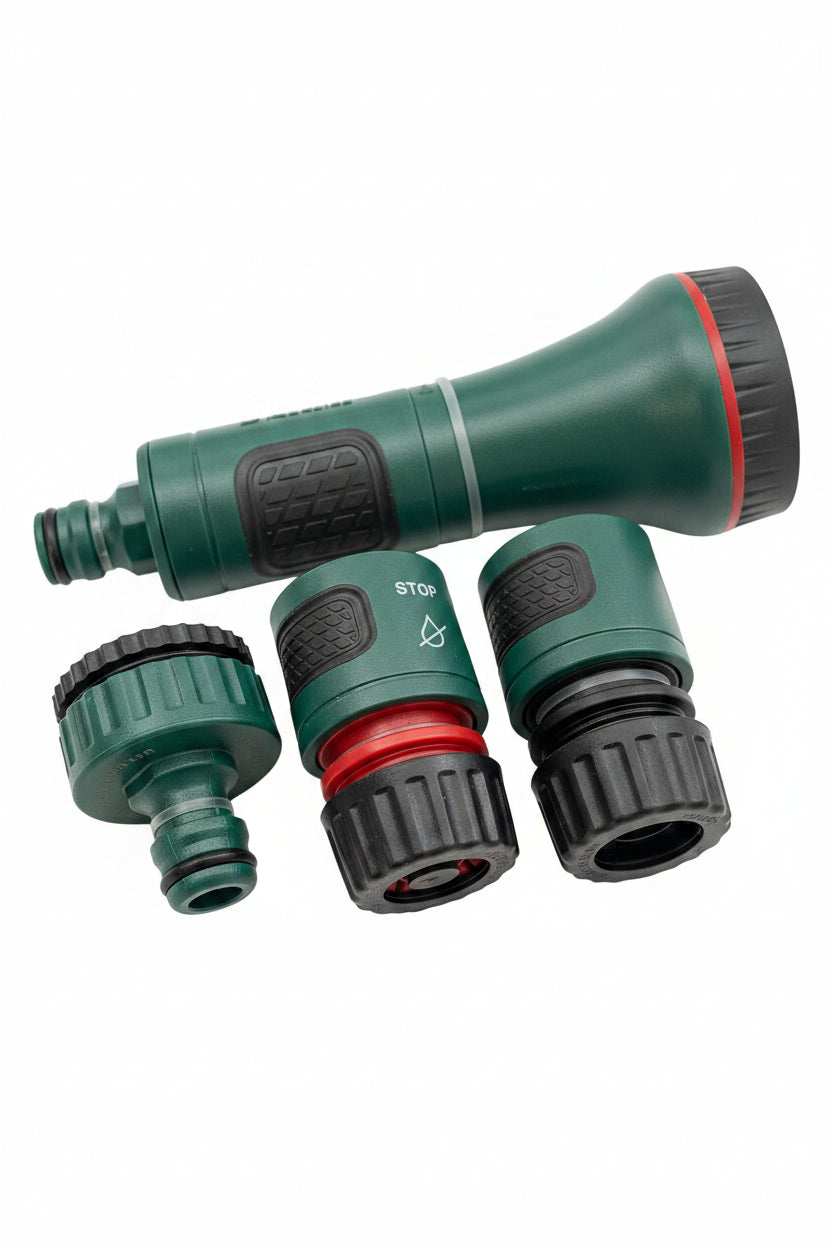 Parkside Pistolet do podlewania z łącznikami 4 szt. | Click System G3/4" i G1"