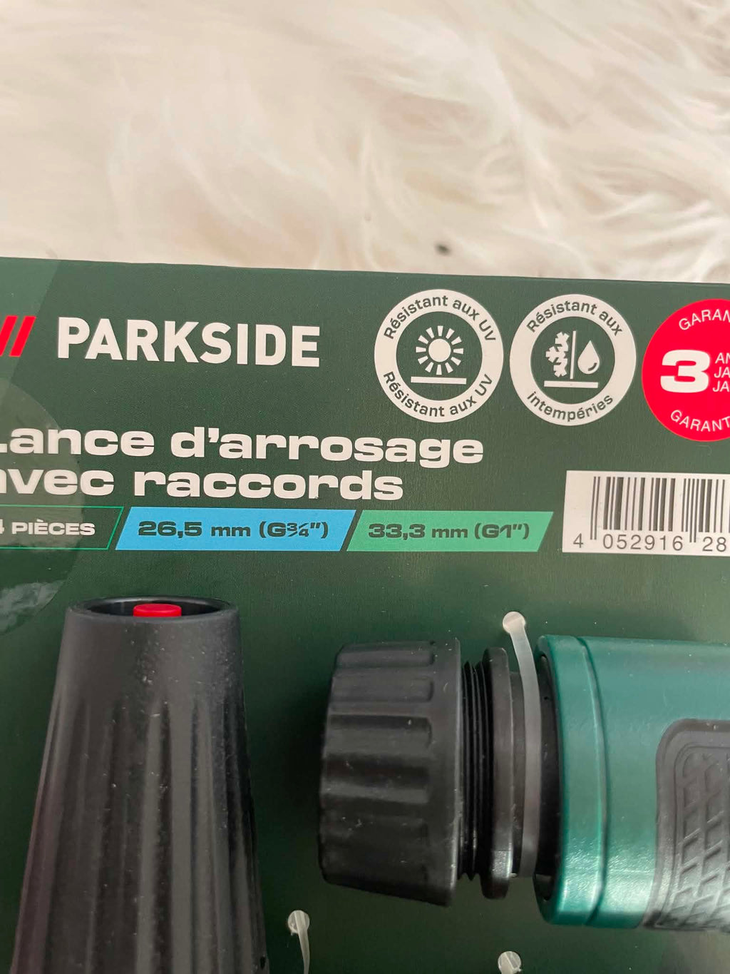 Parkside Lanca do podlewania z łącznikami 4 szt. | G3/4" i G1" Click System