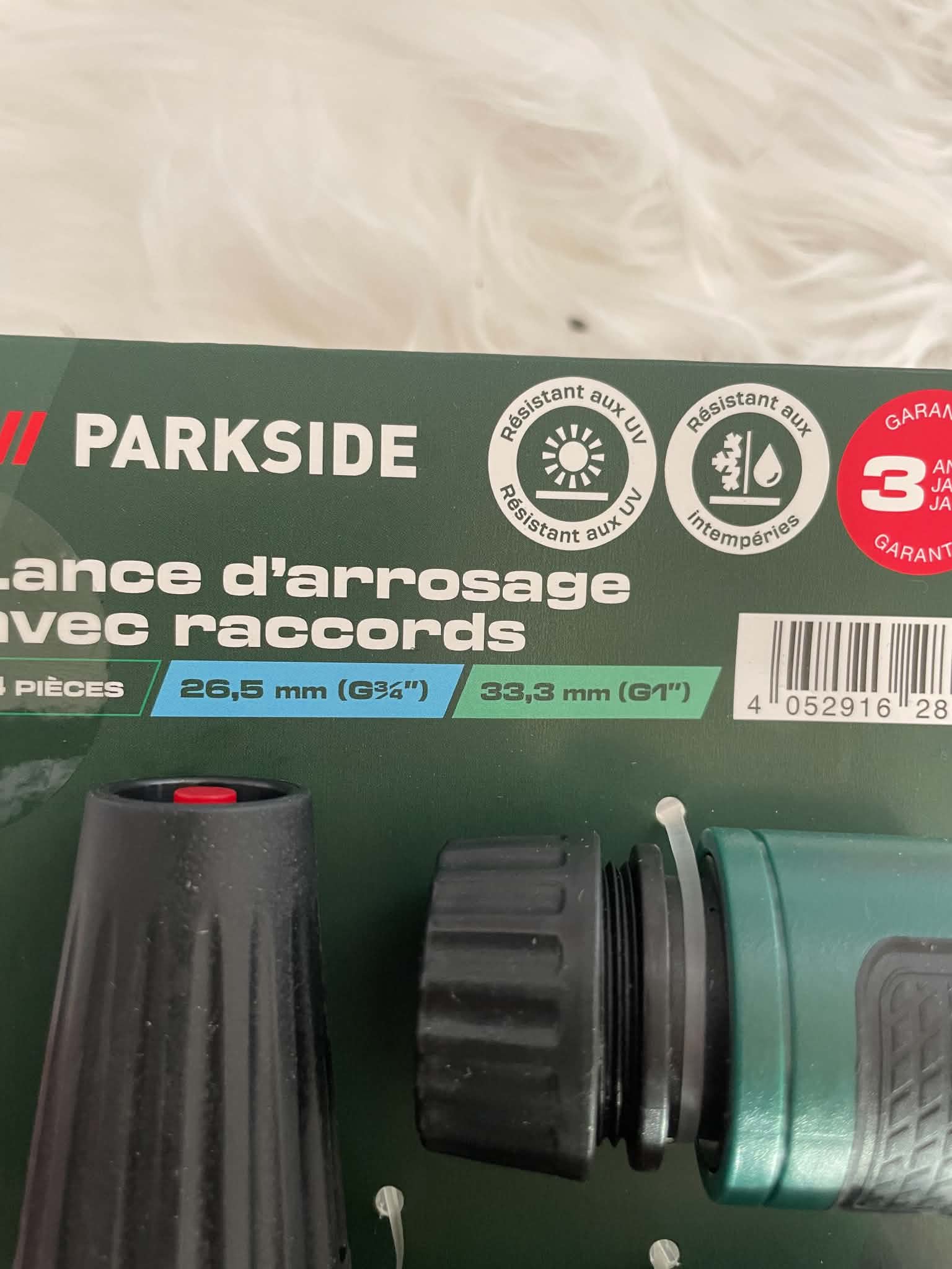 Parkside Lanca do podlewania z łącznikami 4 szt. | G3/4" i G1" Click System