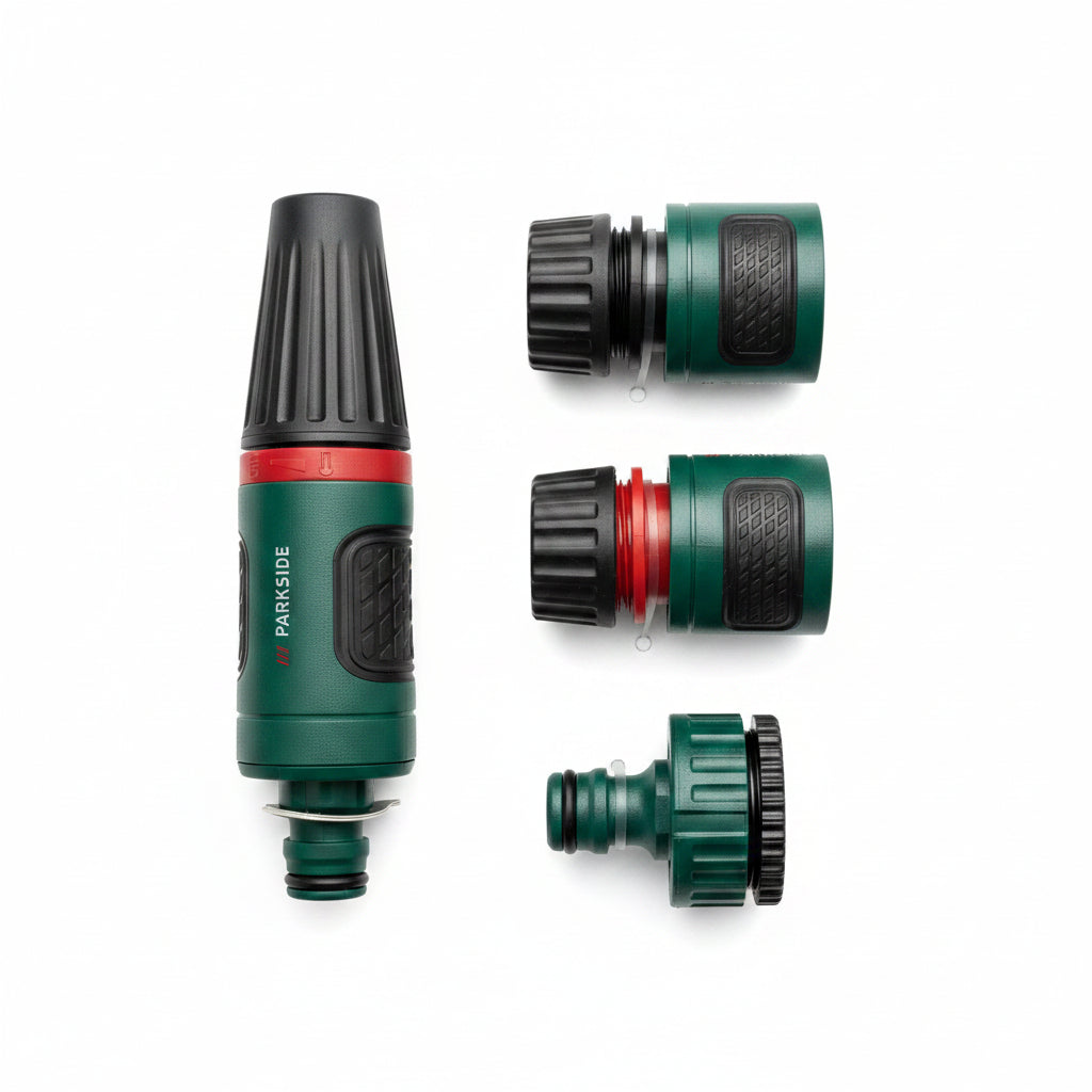 Parkside Lanca do podlewania z łącznikami 4 szt. | G3/4" i G1" Click System
