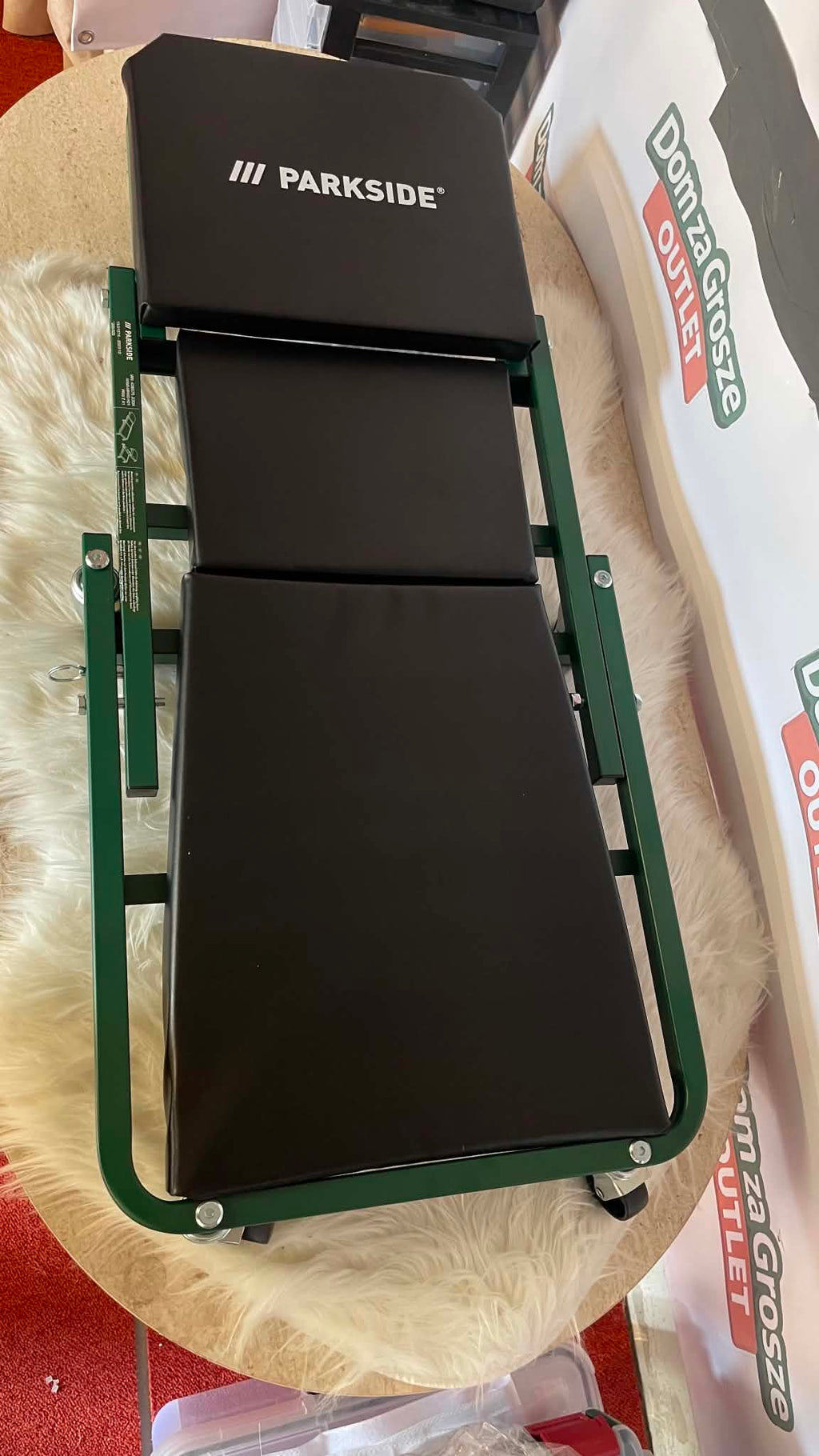 Parkside Wózek Montażowy + Taboret 2w1 PRW 2 A1 – do 150 kg, 4 koła