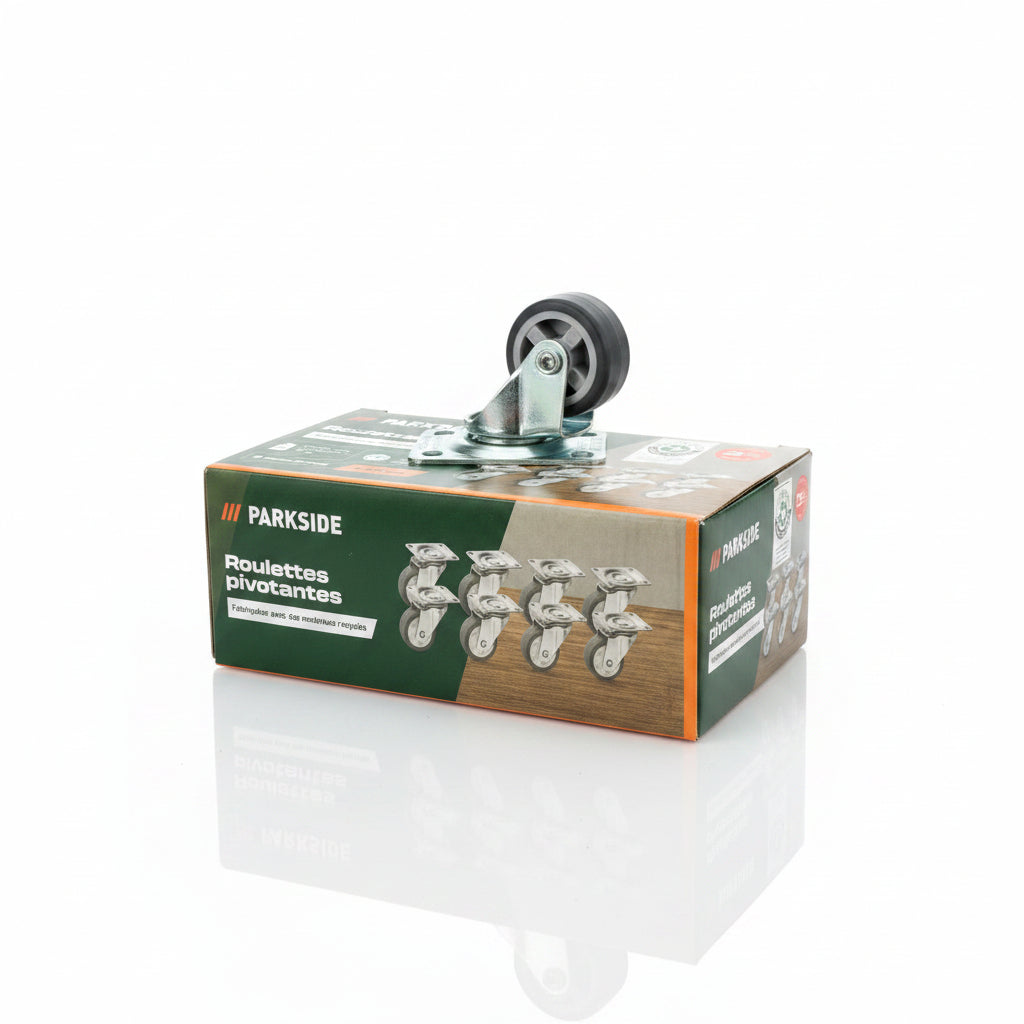 Parkside Kółka Meblowe Obrotowe 30 mm - 8 szt., do 10 kg/szt.