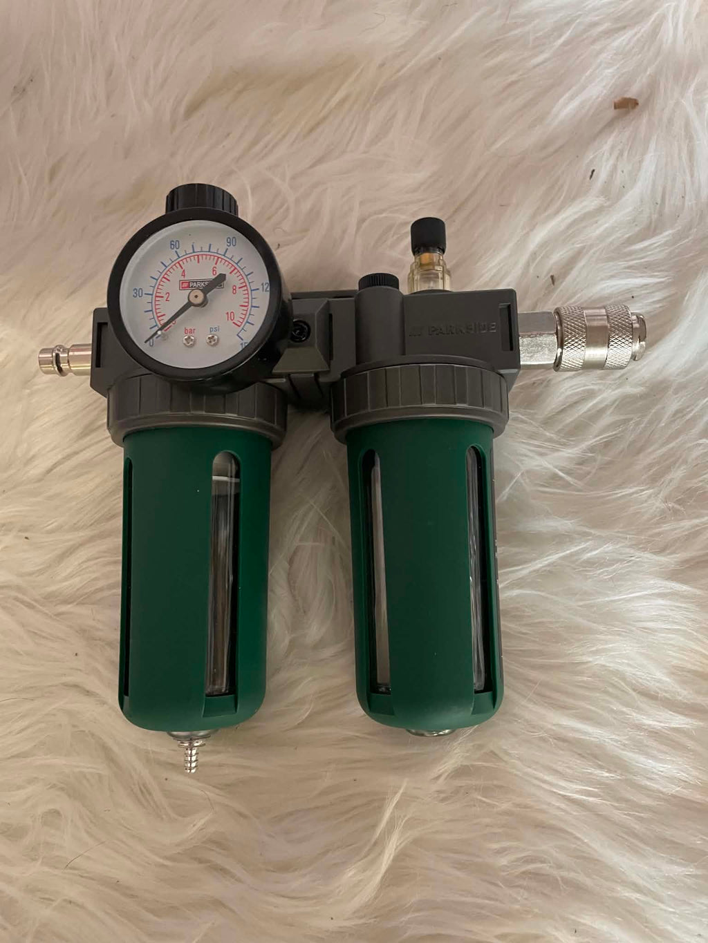 Parkside Filtr + Regulator + Smarownica do Sprężonego Powietrza 3w1 8 bar