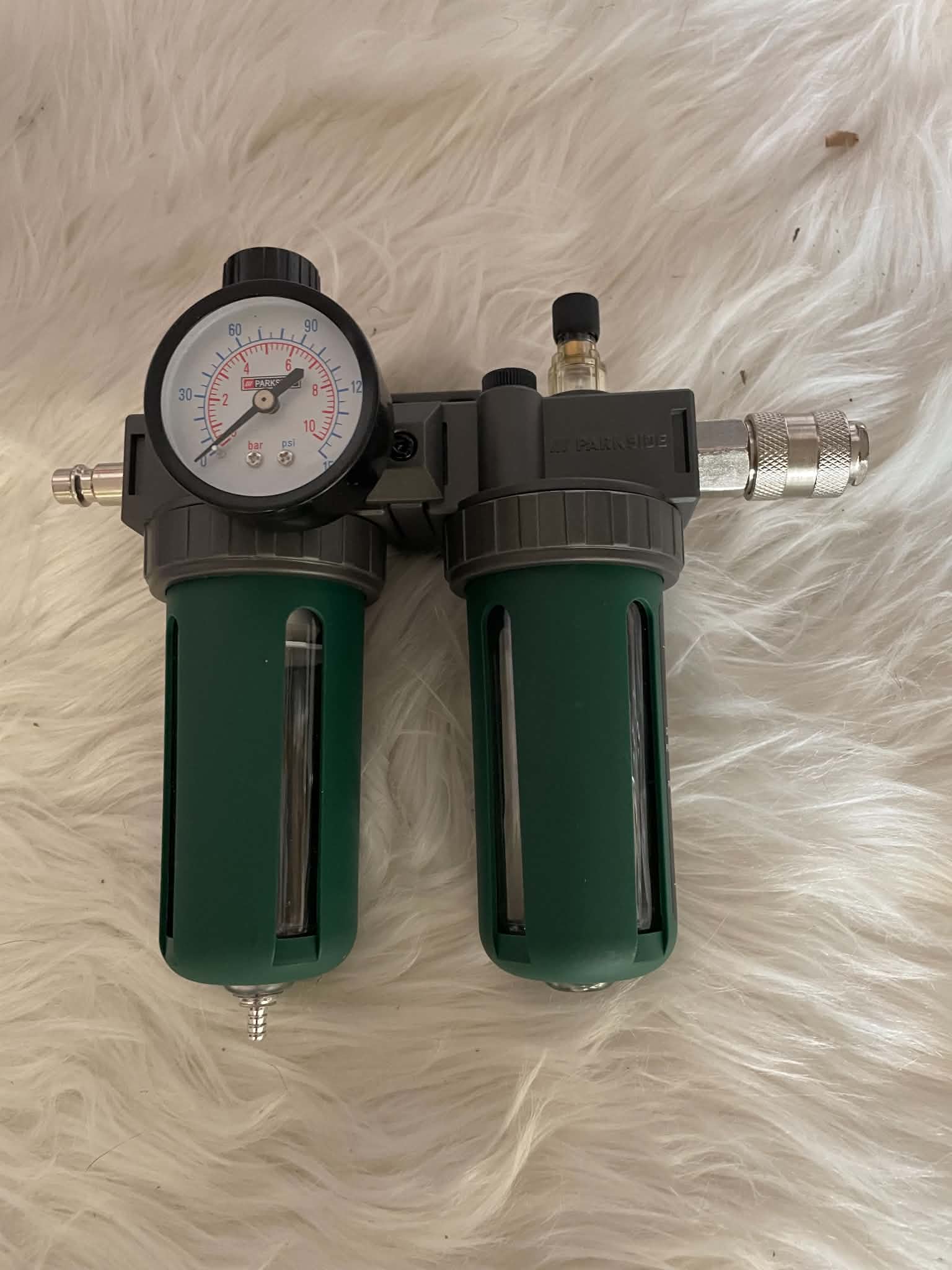 Parkside Filtr + Regulator + Smarownica do Sprężonego Powietrza 3w1 8 bar