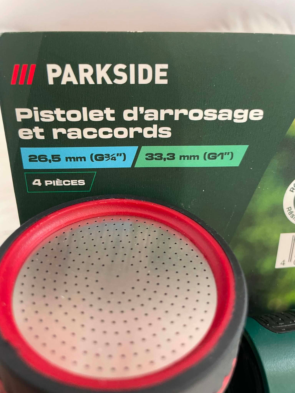 Parkside Pistolet do podlewania z łącznikami 4 szt. | Click System G3/4" i G1"