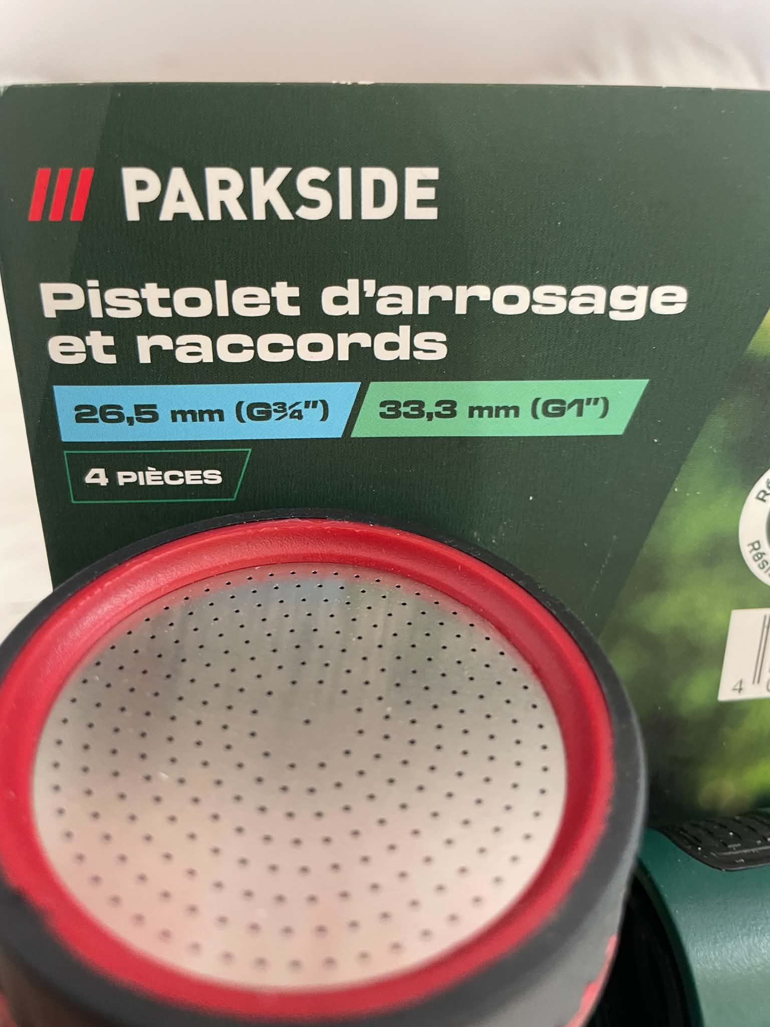 Parkside Pistolet do podlewania z łącznikami 4 szt. | Click System G3/4" i G1"