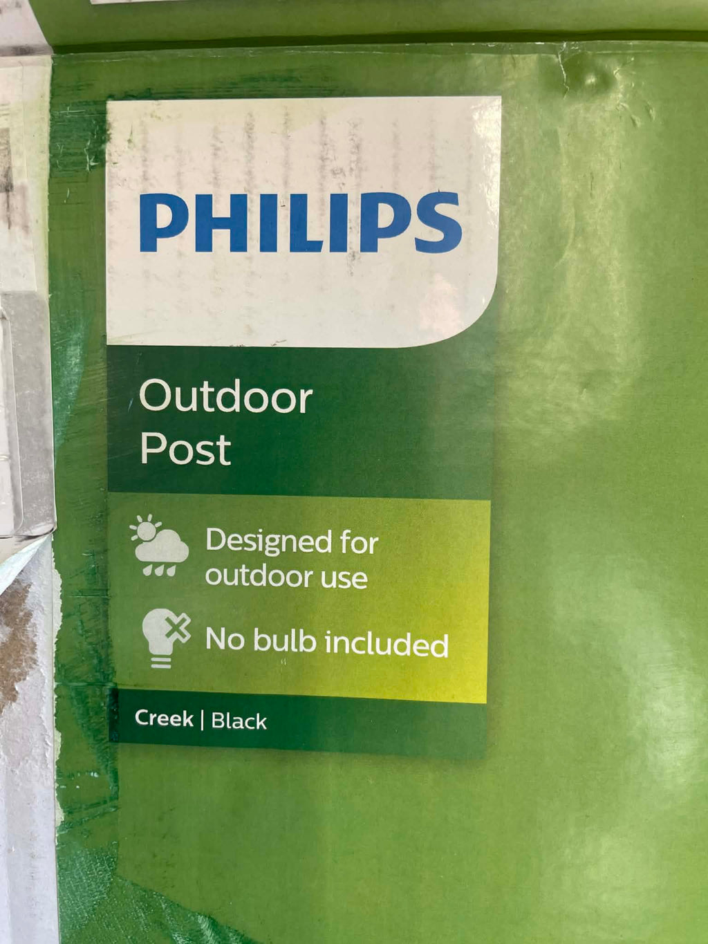 Philips Latarnia Ogrodowa na Słupku Creek – 3 Klosze, Czarna