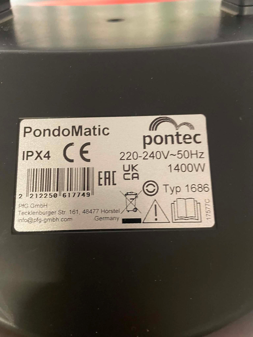 Pontec PondoMatic Odkurzacz do Oczka Wodnego i Stawu 1400W