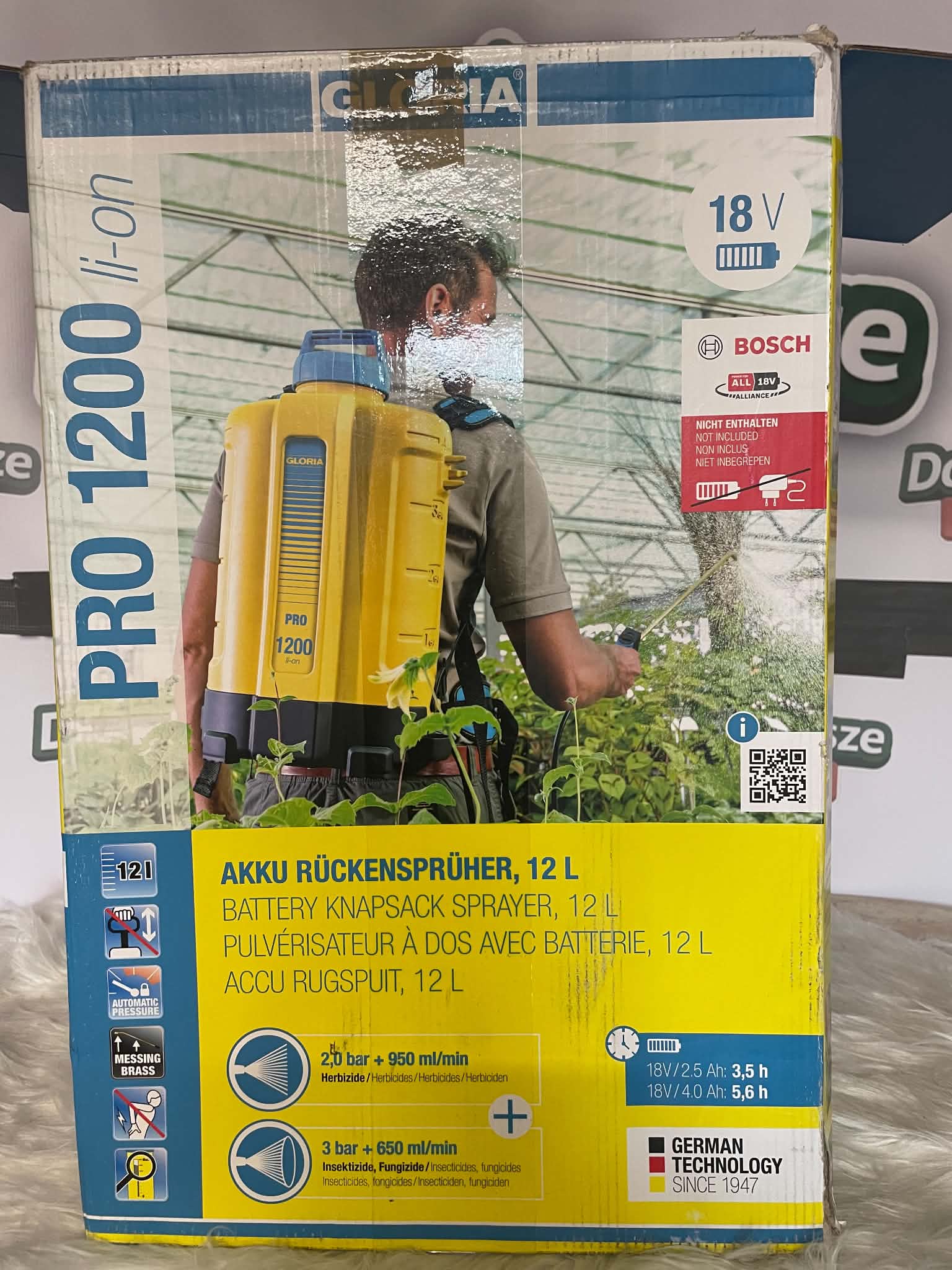 Gloria PRO 1200 Li-ON Akumulatorowy opryskiwacz plecakowy 12 L (bez baterii i ładowarki)