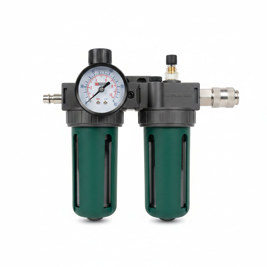 Parkside Filtr + Regulator + Smarownica do Sprężonego Powietrza 3w1 8 bar