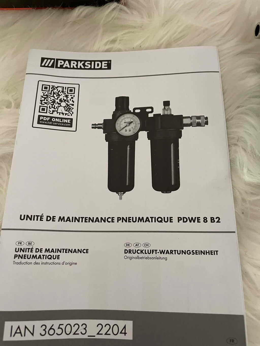 Parkside Filtr + Regulator + Smarownica do Sprężonego Powietrza 3w1 8 bar