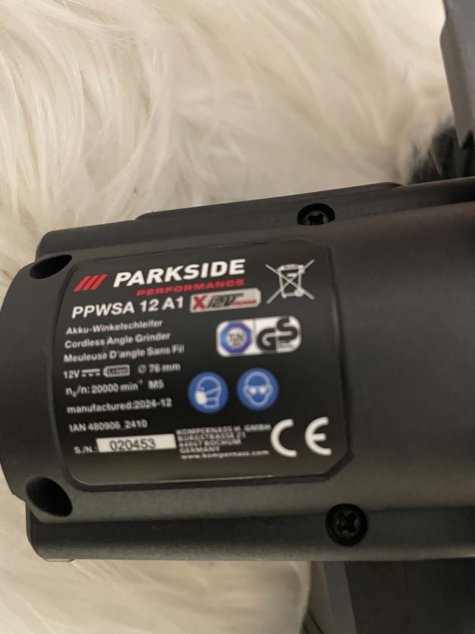 Parkside Performance PPWSA 12 A1 Szlifierka Kątowa Akumulatorowa 12V