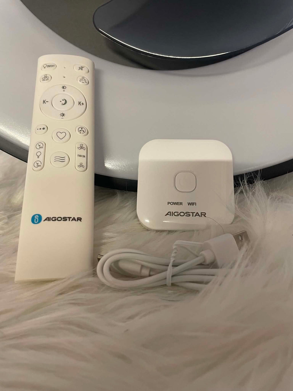 Aigostar Wentylator Sufitowy z Oświetleniem LED Smart Bluetooth