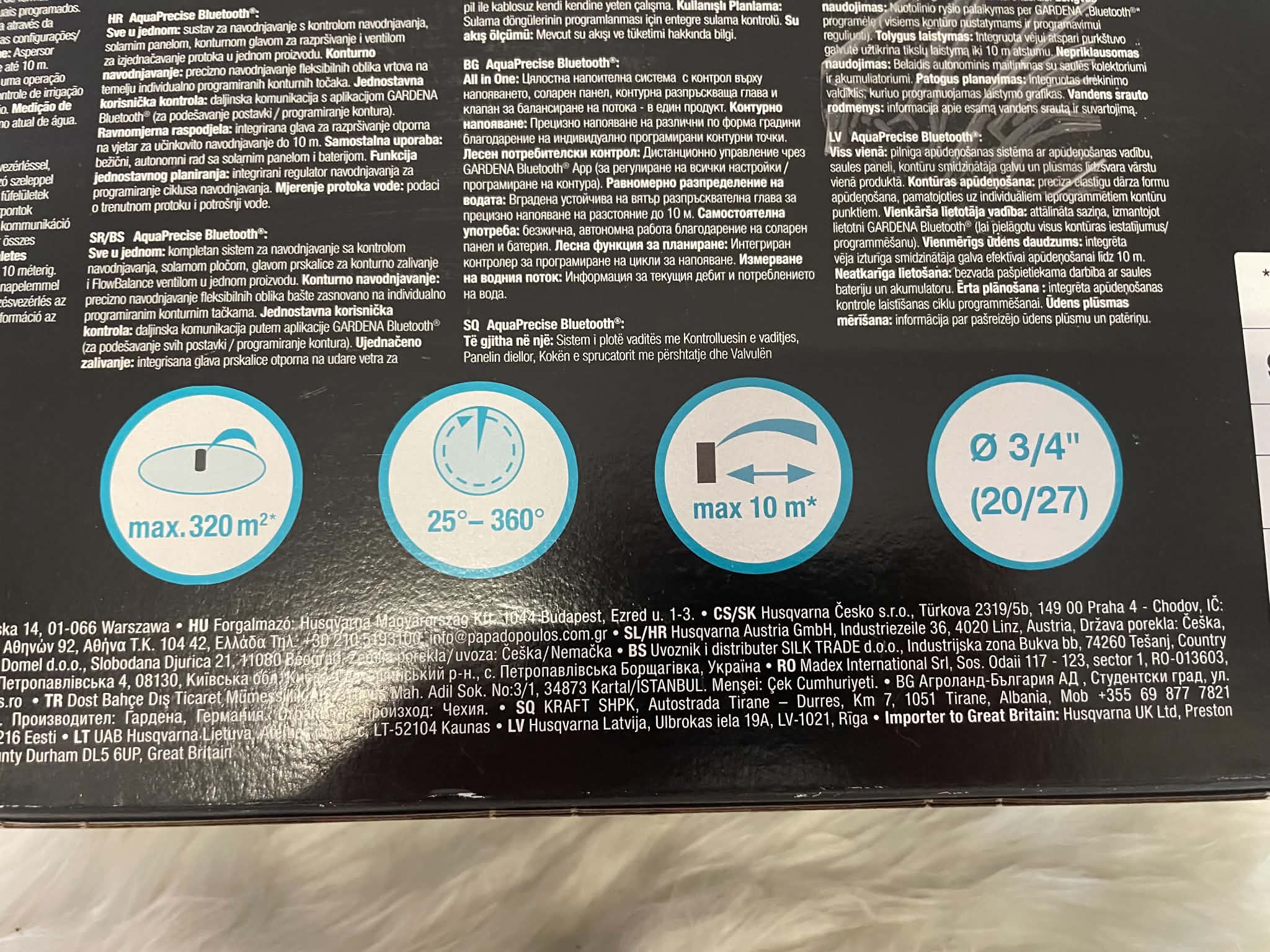 Gardena AquaPrecise Bluetooth - System nawadniania Pipeline All-in-One z panelem słonecznym
