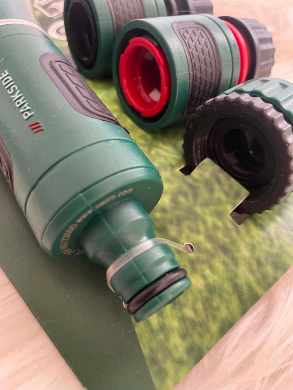 Parkside Pistolet do podlewania z łącznikami 4 szt. | Click System G3/4" i G1"