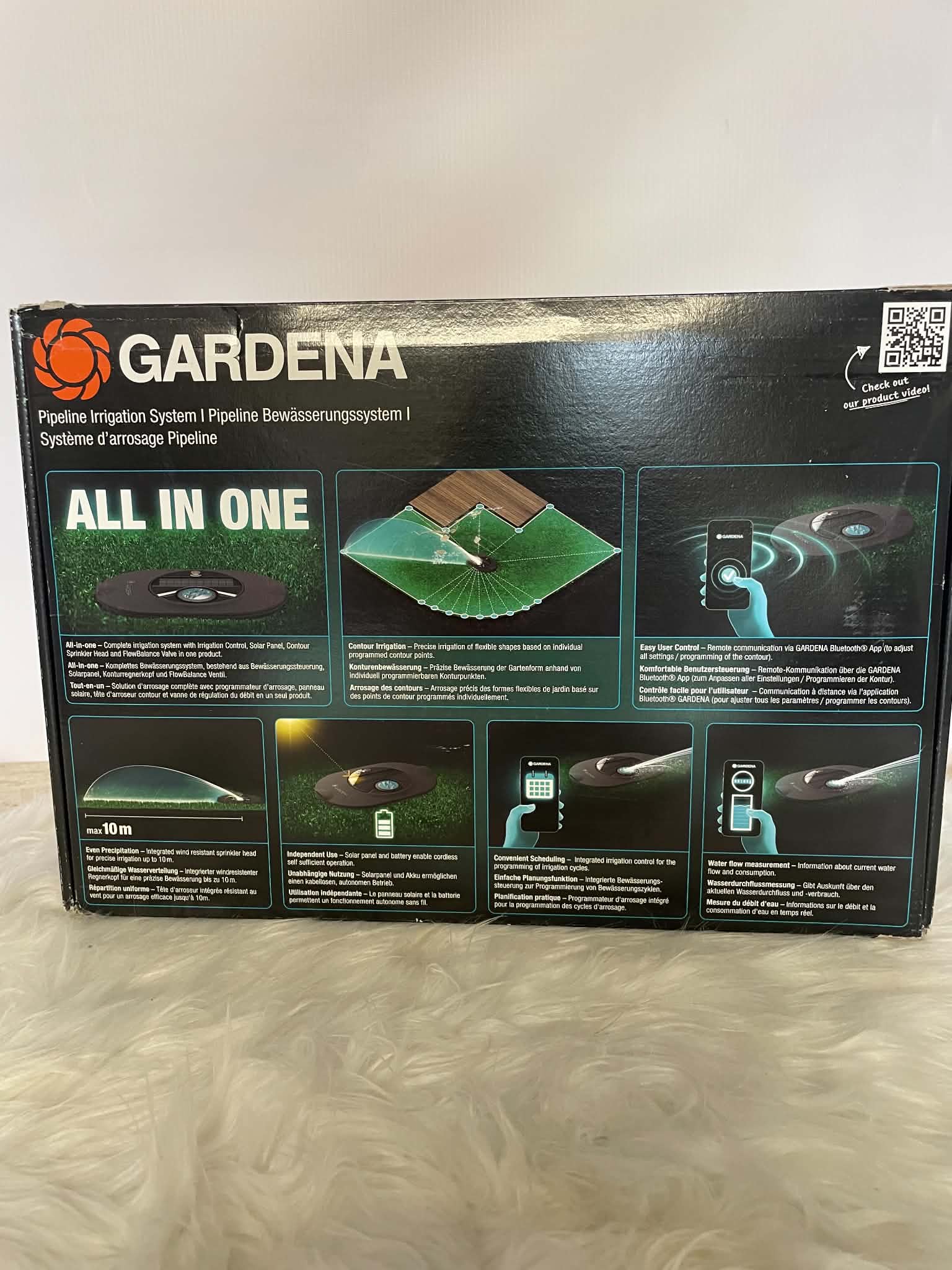 Gardena AquaPrecise Bluetooth - System nawadniania Pipeline All-in-One z panelem słonecznym