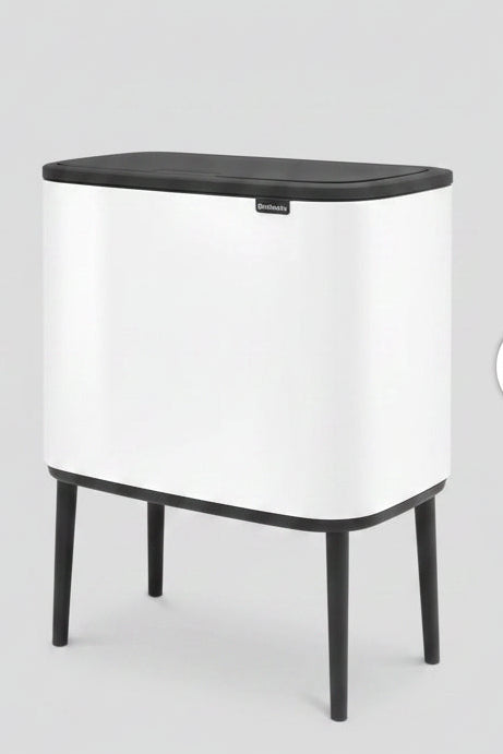 Brabantia Bo Touch Bin - 11+23L dual compartment waste bin, Soft Beige (new)