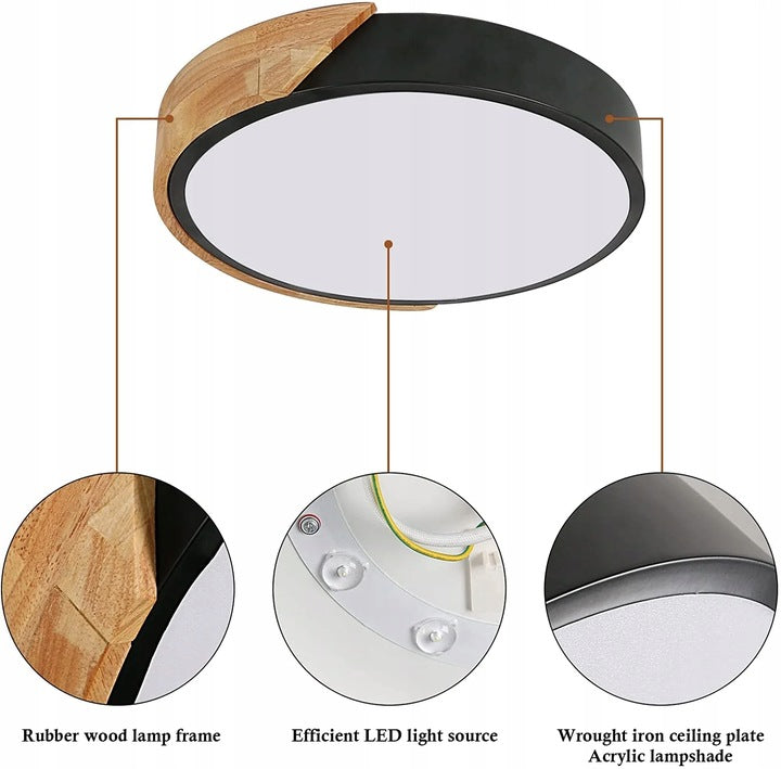 Plafon sufitowy LED GOECO 24 W, 30 cm – okrągły