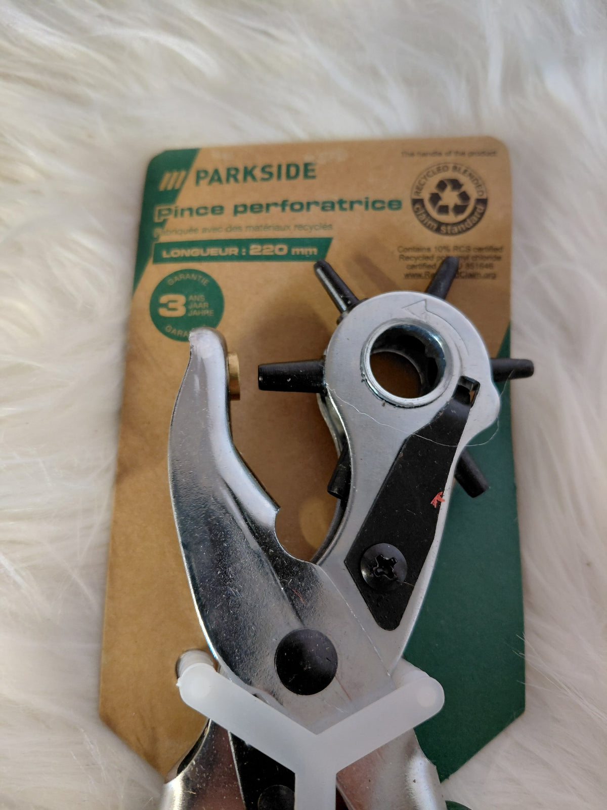 Dziurkacz obrotowy do skóry, pasków – Parkside 220 mm – NOWY