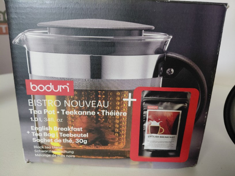 Dzbanek zaparzacz do herbaty Bodum Bistro Nouveau 1,0L + herbata