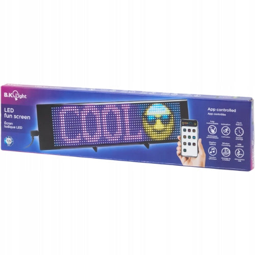 Pikselowy ekran LED B.K Light 10 W zintegrowane źródło LED 37,4 x 9,2 cm