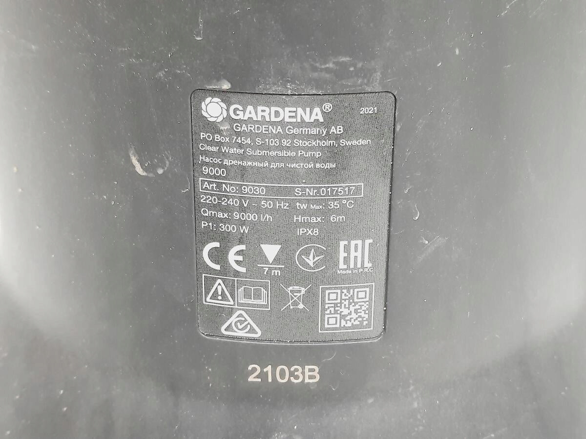 Pompa zatapialna Gardena 9040 300 W 9000 l/h