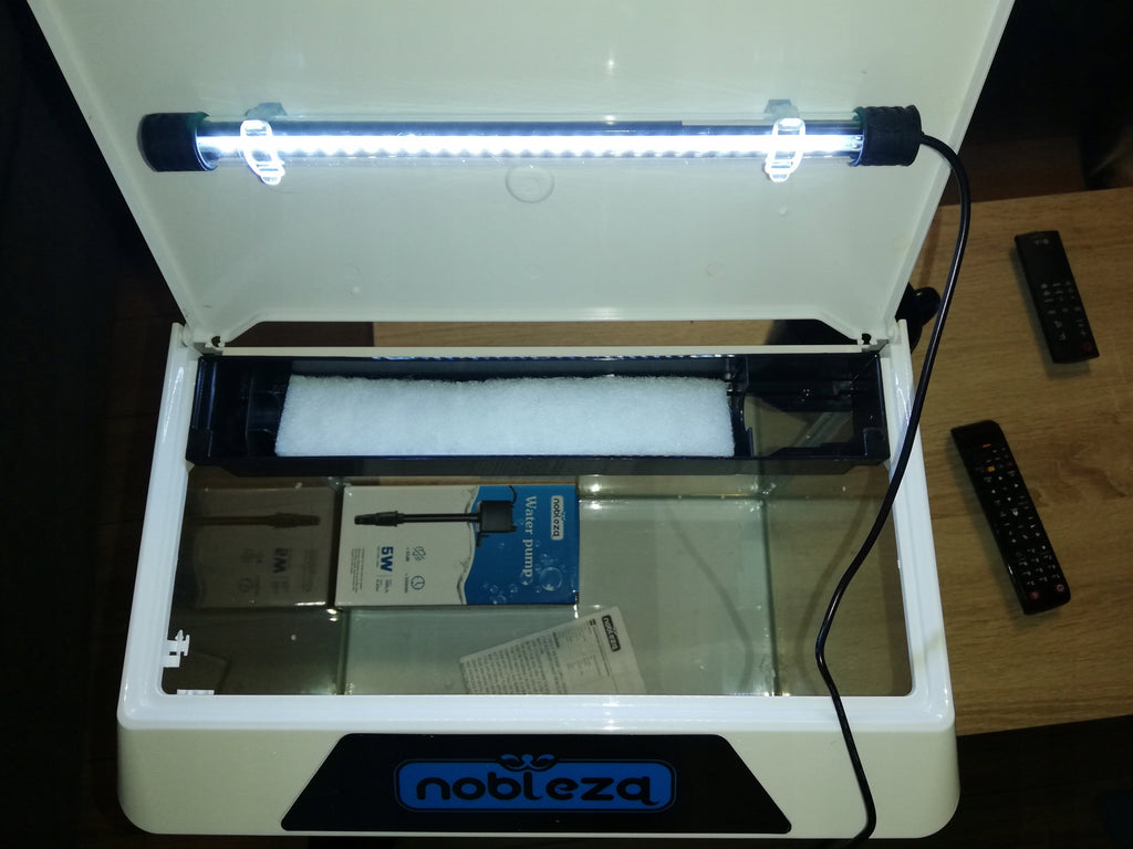 NOBLEZA Akwarium 30L zestaw z oswietleniem filtrem komplet