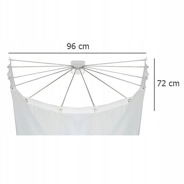 Drążek prysznicowy łukowy Wenko 72-96 x 10 mm biały