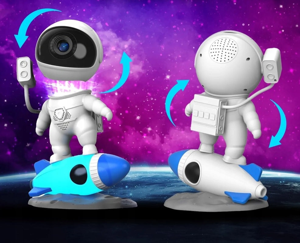 PROJEKTOR RZUTNIK GWIAZD ASTRONAUTA ROCKET BLUETOOTH GŁOŚNIK PILOT SMART