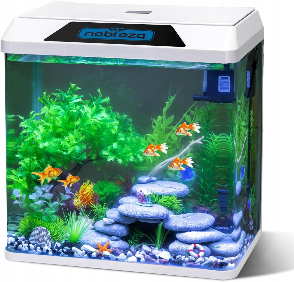 NOBLEZA Akwarium 30L zestaw z oswietleniem filtrem komplet