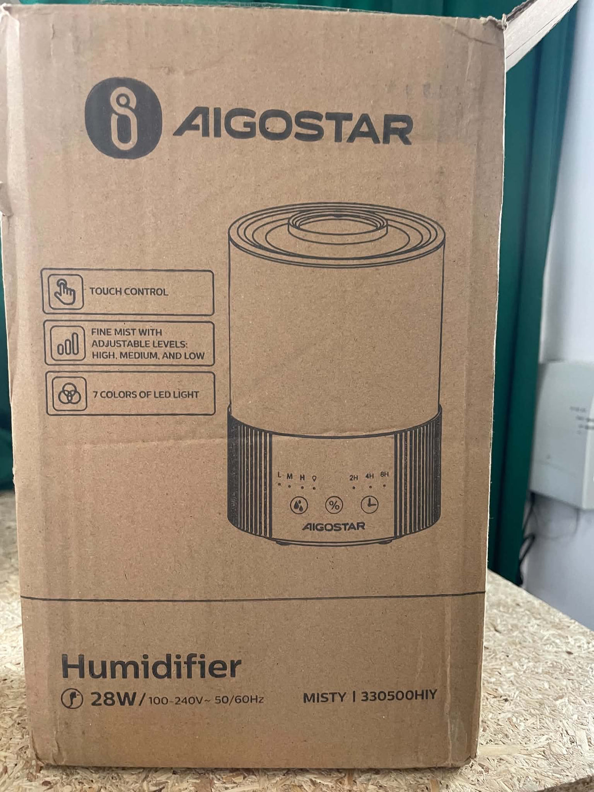 Nawilżacz parowy Aigostar mISTY 25 W 2,2 l biały